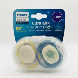 Sucettes Philips Avent Ultra Air (Jour et Nuit) 6-18 mois