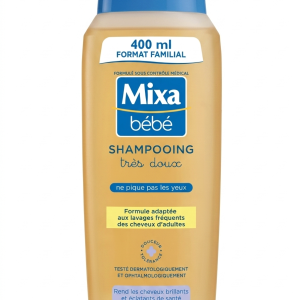 mixa bébé SHAMPOOING TRÈS DOUX
FORMAT FAMILIAL 400ml