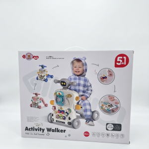 Le Compagnon d'Éveil 5 en 1 : Trotteur, Porteur et Centre d'Activités pour Bébé
